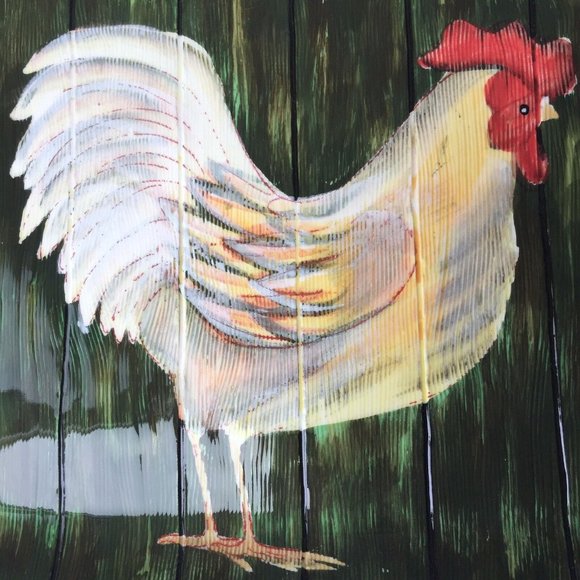 Certified International Hen House Plate Serving Platter Country Farm Rooster 12" - Picture 5 of 12